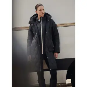 Mint Velvet Black Double Layer Quilted Coat